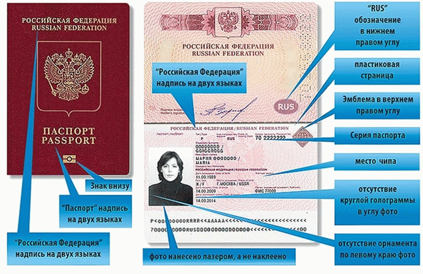 Где расположен номер паспорта?
